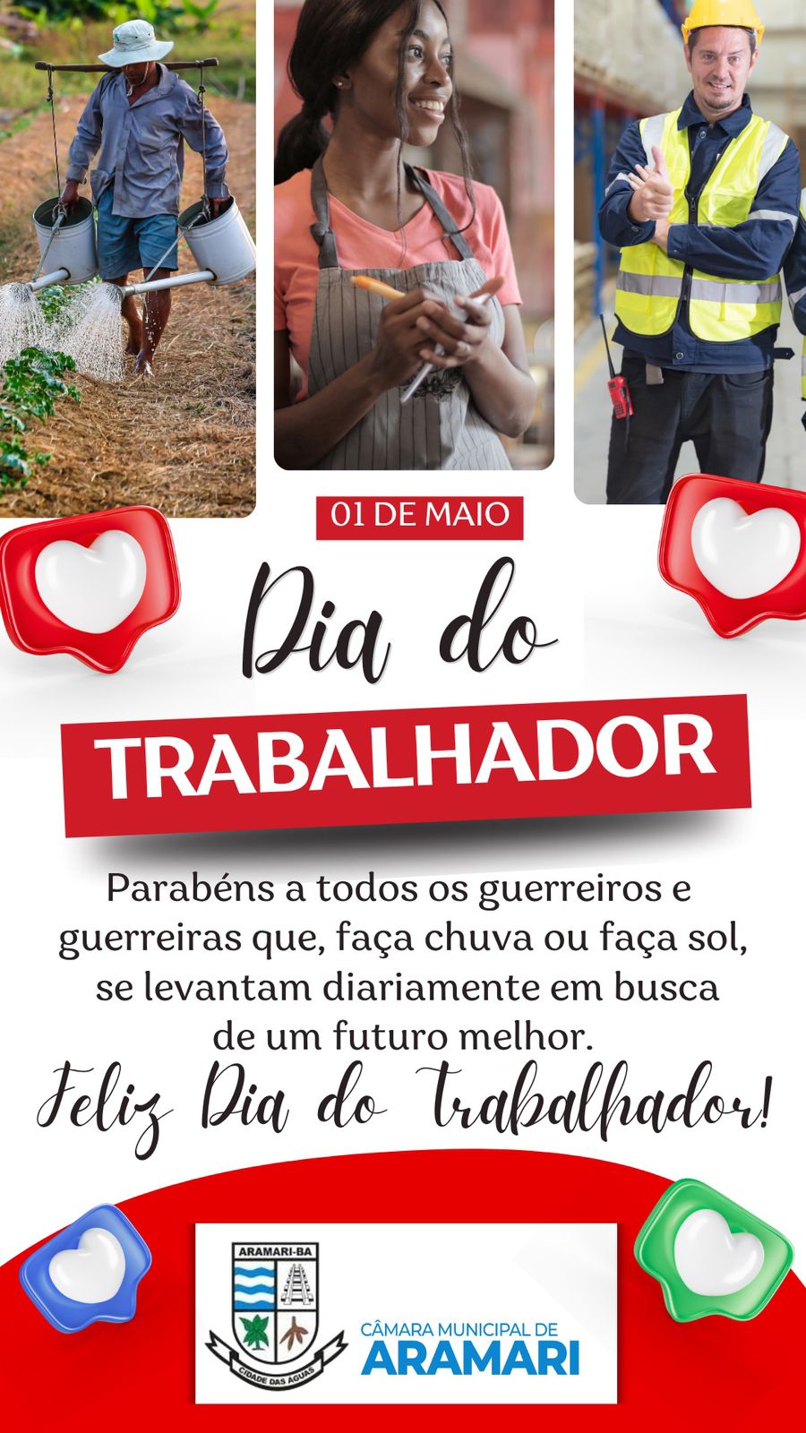 01 DE MAIO DIA DO TRABALHADOR